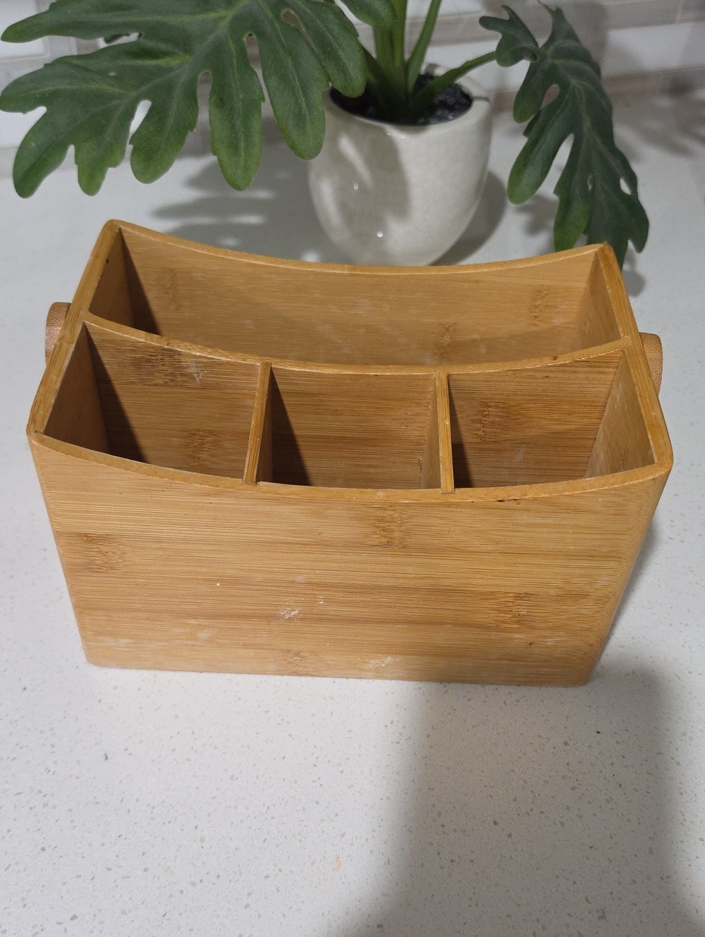 Bamboo Bathroom Organizer Caddy - Natural